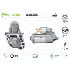 Motorino di avviamento VALEO 438306