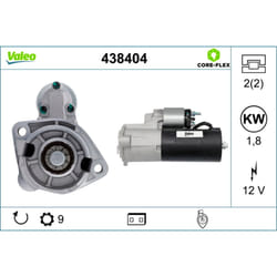 Motorino di avviamento VALEO 438404