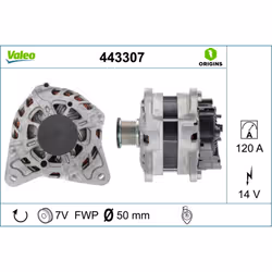 Alternatore, generatore VALEO 443307 - Vista aggiuntiva 4