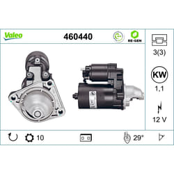 Motorino di avviamento VALEO 460440