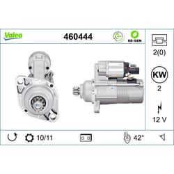 Motorino di avviamento VALEO 460444