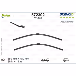 Tergicristallo per parabrezza VALEO 572302, Silencio AquaBlade VA302 Lunghezza 650+480mm, 2 Pezzo - Vista aggiuntiva 4