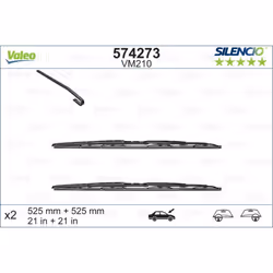 Tergicristallo per parabrezza VALEO 574273, Silencio VM210 Lunghezza 525mm, anteriore, 2 Pezzo - Vista aggiuntiva 4