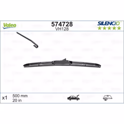 Tergicristallo per parabrezza VALEO 574728, Silencio Hybrid VH128 500mm, anteriore, 1 Pezzo - Vista aggiuntiva 4