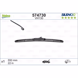 Tergicristallo per parabrezza VALEO 574730, Silencio Hybrid VH130 550mm, anteriore, 1 Pezzo - Vista aggiuntiva 4