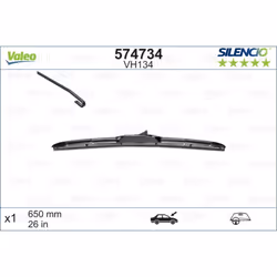 Tergicristallo per parabrezza VALEO 574734, Silencio Hybrid VH134 650mm, anteriore, 1 Pezzo - Vista aggiuntiva 4