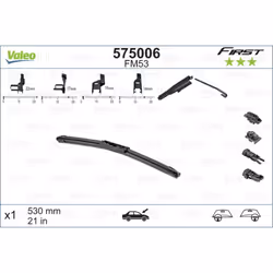 Tergicristallo per parabrezza VALEO 575006, First Flat Blade FM53 530mm, anteriore, 1 Pezzo - Vista aggiuntiva 4