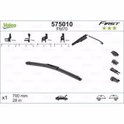 Tergicristallo per parabrezza VALEO 575010, First Flat Blade FM70 700mm, anteriore, 1 Pezzo - Vista aggiuntiva 4