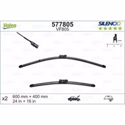 Asse di sviluppo: Davanti. Indice: VAL577805. Lato di montaggio: Sinistra/Destra. Linea: Silencio. Lunghezza [mm]: 600/400. M ...
