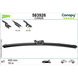 Tergicristallo per parabrezza VALEO Canopy 583926 400mm, anteriore, 1 Pezzo