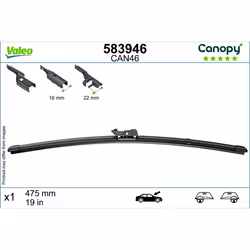 Adattatore: PY. Asse di sviluppo: Davanti. Indice: VAL583946. Lato di montaggio: Sinistra/Destra. Linea: Canopy. Lunghezza [m ...