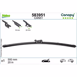 Adattatore: PY. Asse di sviluppo: Davanti. Indice: VAL583951. Lato di montaggio: Sinistra/Destra. Linea: Canopy. Lunghezza [m ...