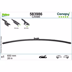 Adattatore: PY. Asse di sviluppo: Davanti. Indice: VAL583986. Lato di montaggio: Sinistra/Destra. Linea: Canopy. Lunghezza [m ...