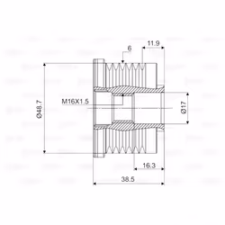 Generatore a ruota libera VALEO 588029 - Vista aggiuntiva 4