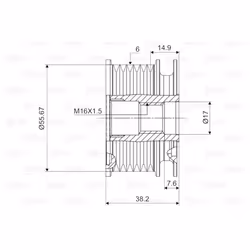 Generatore a ruota libera VALEO 588044 - Vista aggiuntiva 4