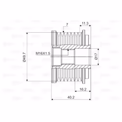 Generatore a ruota libera VALEO 588105 - Vista aggiuntiva 4