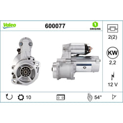 Motorino di avviamento VALEO 600077