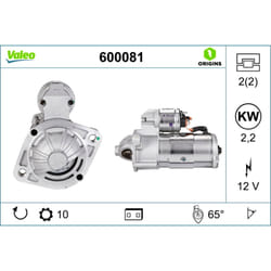 Motorino di avviamento VALEO ORIGINS NEW VALEO 600081