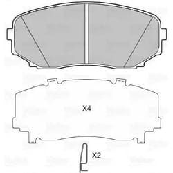 VALEO 601335 Kit pastiglie freno Assale anteriore Con contatto segnalazione usura con lamierino anticigolío MAZDA: CX-5 II, CX-7