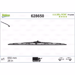 Tergicristallo per parabrezza VALEO 628650, Optiblade Lunghezza 650mm, anteriore, 1 Pezzo - Vista aggiuntiva 4
