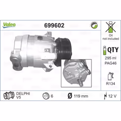 Compressore aria condizionata VALEO 699602 - Vista aggiuntiva 5
