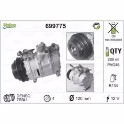 Compressore aria condizionata VALEO 699775 - Vista aggiuntiva 5