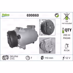 Compressore aria condizionata VALEO 699860 - Vista aggiuntiva 5