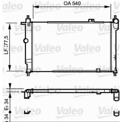 Radiatore, raffreddamento motore VALEO 730993