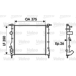 Radiatore, raffreddamento motore VALEO 732338