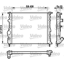 Radiatore, raffreddamento motore VALEO 732389