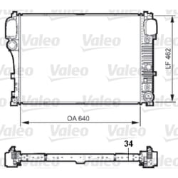 Radiatore, raffreddamento motore VALEO 735298