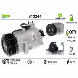 Compressore aria condizionata VALEO 813244 - Vista aggiuntiva 4