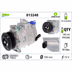 Compressore aria condizionata VALEO 813248 - Vista aggiuntiva 4