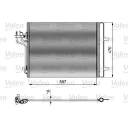 Condensatore, impianto di climatizzazione VALEO 814021