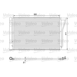Condensatore, impianto di climatizzazione VALEO 814388