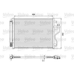 Condensatore, impianto di climatizzazione VALEO 814396