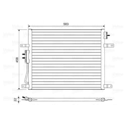 Condensatore, impianto di climatizzazione VALEO 814443