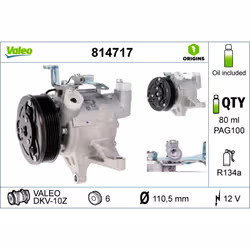 Compressore, condizionatore d'aria VALEO 814717 - Vista aggiuntiva 4