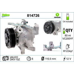 Compressore aria condizionata VALEO ORIGINS NEW VALEO 814726