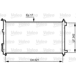 Condensatore, impianto di climatizzazione VALEO 817836