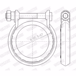 Morsetto per tubo di scarico WALKER 80739