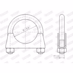 Pezzo di fissaggio, sistema di scarico WALKER 82328 - Vista aggiuntiva 9
