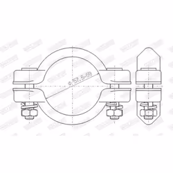 Pezzo di fissaggio, sistema di scarico WALKER 86019 - Vista aggiuntiva 6