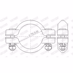 Pezzo di fissaggio, sistema di scarico WALKER 86219 - Vista aggiuntiva 9