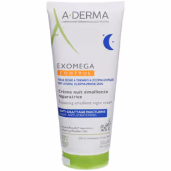 Exomega Control Crema Notte emolliente e ristrutturante per pelle secca e atopica, adatta a viso e corpo. Lenisce il prurito  ...