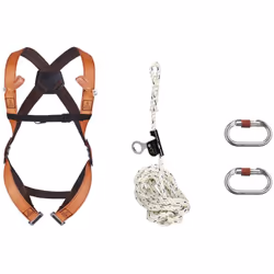 Kit anticaduta da tetto Delta Plus ELARA170GT taglia S/M/L arancione Kit anticaduta pronto all'uso: imbracatura anticaduta a  ...