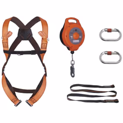Delta Plus ELARA270 kit anticaduta verticale 10 m taglia S/M/L arancione VERTICAL 10 M - Kit anticaduta pronto all'uso: imbra ...