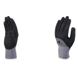 Delta Plus VE729 Guanti da officina Nero, Grigio Schiuma di nitrile, Poliammide, Poliuretano, Spandex 1 pz
