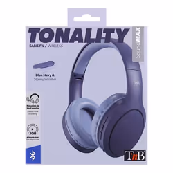 T'nB TONALITY Cuffie Con cavo e senza cavo A Padiglione USB tipo-C Bluetooth Grigio, Blu marino - Vista aggiuntiva 6