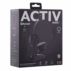 T'nB ACTIV 1000X Auricolare Wireless A Padiglione Musica e Chiamate Bluetooth Base di ricarica Nero - Vista aggiuntiva 3